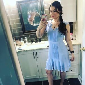 Banana Republic Pastel Blue Flutter Dress